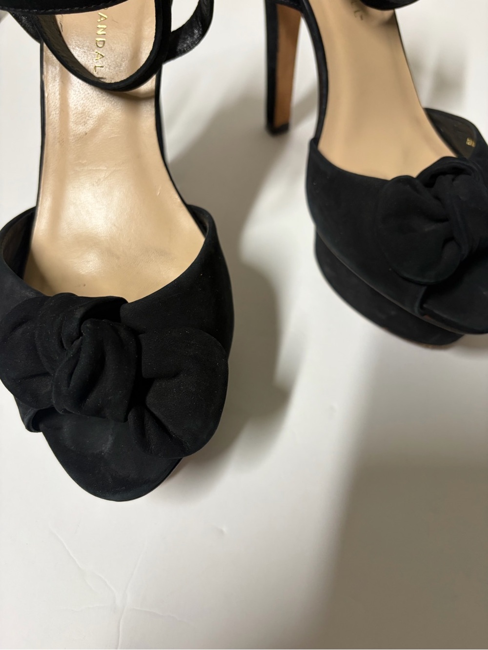 Loeffler Randall Suede Bow Platform Heels - Picture 5 of 12